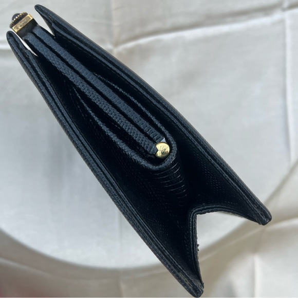 Vintage 1960s Black Leather Clutch